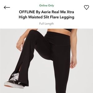 Aerie Offline extra High Waisted Slit Flare Legging